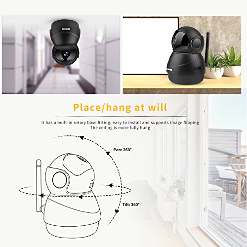 Haichendz (Pro) Home Wireless IP Camera 1080P HD WiFi Indoor Security Surveillance System Pan/Tilt Two-Way Audio & Night Vision for Baby/Elder/Pet/Nanny Monitor … (Black) - Thumbnail 7