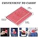 HerriaT Passport Holder Cover Case RFID Blocking Travel Wallet Card Case for Women Man(Pink)