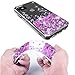 SunStory Designed for iPhone 11 Case,Luxury Fashion with Moving Shiny Quicksand Glitter and Double Protection with PC Layer and TPU Bumper Case for iPhone 11 (6.1 Inch) Phone (Purple)