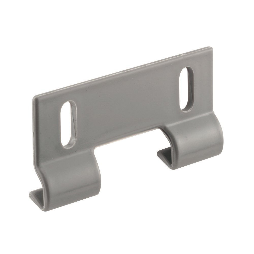 Photo 1 of Prime-Line M 6191 Shower Door Bottom Hook Guide, 2 In. Hole Center Spacing, Plastic Construction, Gray in Color (2 Pack)