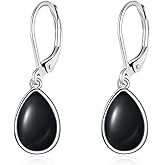 TALYKONG Larimar/Star/Dragonfly/Sunflower/Moonstone/Black Onyx Earrings for Women Leverback Dangle Earrings Hypoallergenic Jewelry for Women