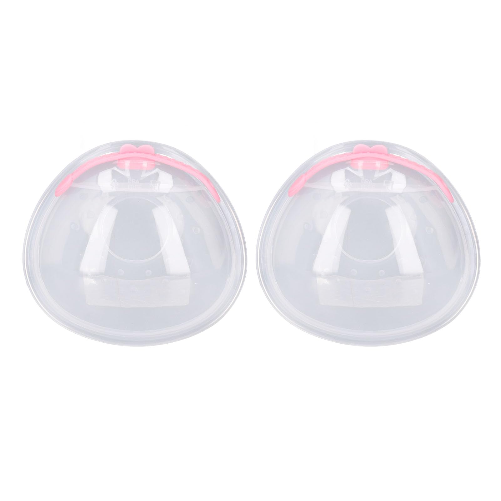 Breast Milk Collector, 2PCS Multifunctional Milk Collection Shells Automatic Collection Wearable Milk Catcher Spill Prevention Silicone Nursing Cups with Lids 11cm Length