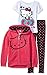 Hello Kitty Toddler Girls' 3 Piece Hooded Legging Set , Fuchsia/Purple, 3T