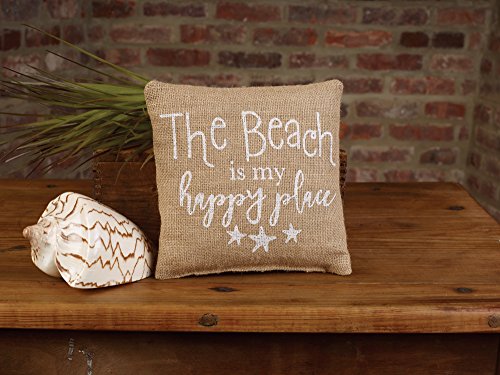 The Country House Collection Small Burlap Pillow 8 X 8 Beach