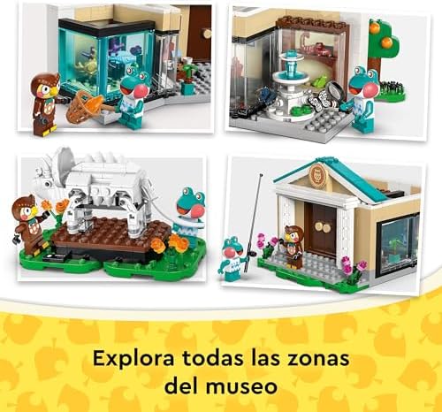 Animal Crossing The Socrates Museum Collection - Jogo Interativo com Sócrates e Lili Minifiguras - Fósseis de dinossauros de brinquedo - Gamer Gift para meninas e meninos 7+ Anos 77056