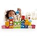 Hape Fantasia Block Castle Award Winning Wooden Castle Building Block Stacking Toy, Unique Shaped Building Block Set, Rainbow Stacking Toy with Patterns