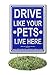 Drive Like Your Pets Live Here Yard Sign/Slow Down Pets at Play Visual Warning 18