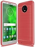 Moto G6 Case, Moto G (6th Generation) Case, Sucnakp TPU Shock Absorption Technology Raised Bezels Protective Case Cover for Motorola Moto G6 5.7 Inch(TPU Red)