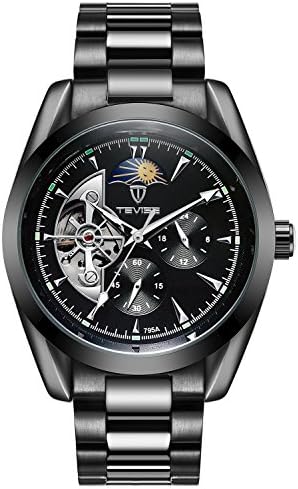 Gute Automatic Mechanical Men's Dress Watch Stainless Steel Roman Numeral
