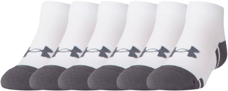 Under Armour UA Resistor III Lo Cut - 6-Pack YLG Black: Clothing