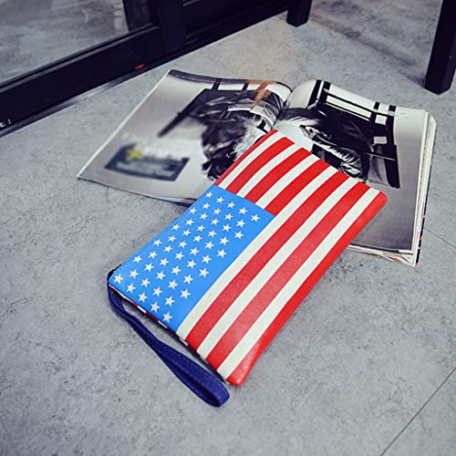 Chiccc Fashion Lady Classic Vintage Flag Clutch Bag Wild Wrist Envelope Bag Pouch For Travel/Business/College