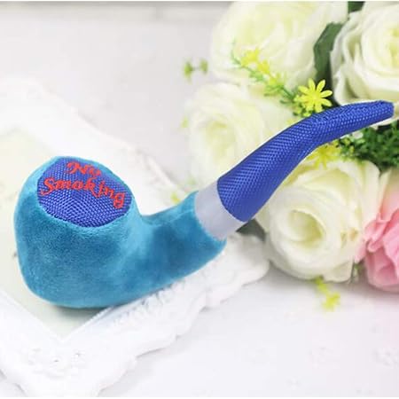 elegantstunning Pet Toy Color Plush Pipe Sounder Blue