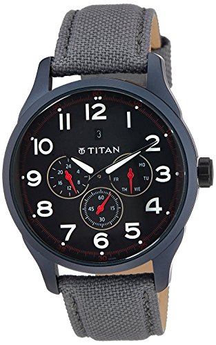 Titan Men's Purple Chronograph Round Dial Analogue Watch