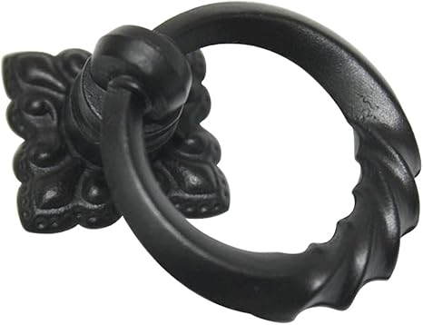 Jc Handle Black 35mm Drop Ring Knobs Dresser Chest Cabinet Drawer