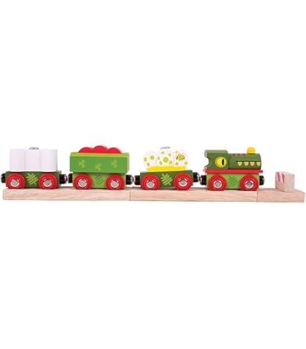Tren Madera Juguete Bigjigs Rail Safari Train Set 38 Piezas De