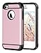 iPhone 4S Case, CHTech iPhone 4 Case Dual Layer Hybrid Slim Armor Case with Solid PC and Shockproof TPU for iPhone 4 / 4S (Rose Gold)