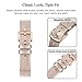 SWEES Leather Bands Compatible with Fitbit Versa 2 & Versa Lite Small & Large, Genuine Leather Band with Stainless Steel Buckle Strap Replacement Wristband for Versa Women Men, Rose Gold, Black, Brown