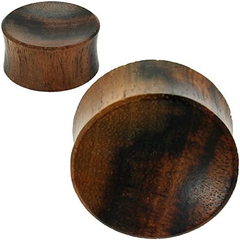soscene Organic Concave Sono Solid Wood Ear Plugs Ear Gauges Sold in Pairs