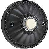 Quorum International Elegant Round Door Chime Button - Old World - 7-306-95, Bronze/Dark