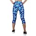 Manstore Women's Printed Active Workout Capri Leggings Fitted Stretch Tights C22 L/XL