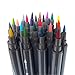 Magicdo 24 Colors Dual Tip Brush Marker Pens with Fine Tip and Brush Pens for Bullet Journal Coloring Book Note Taking Writing Planning Art Project