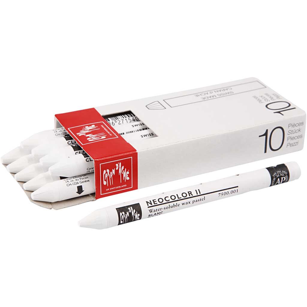 Neocolor 2, 8 mm, Weiß, 10 Stück