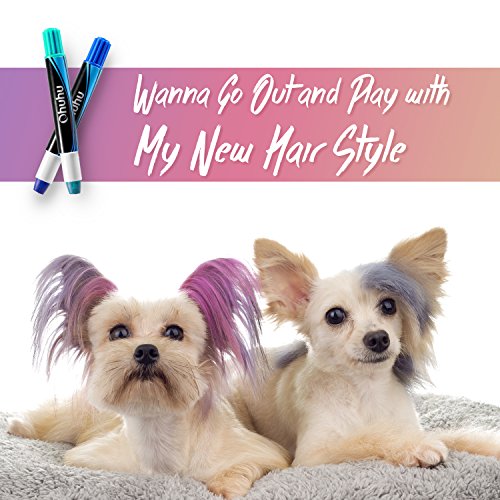image for Hair Chalk Pens, Ohuhu 12 Colors Temporary Hair Chalks Salon, Non-Toxi