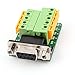 Uxcell DB9 RS232 Serial Female Adapter Plate to 9 Position Terminal Connector
