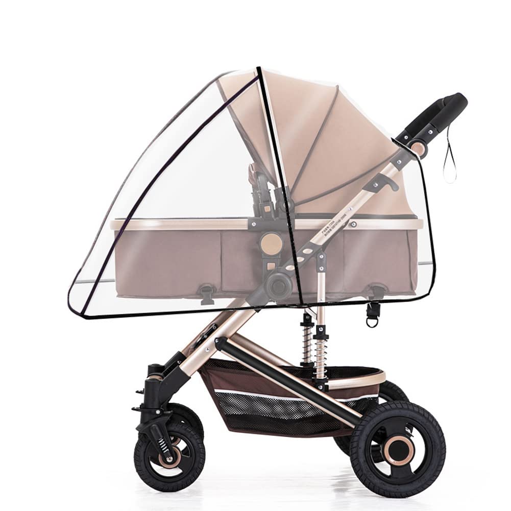 Gheart Universal Rain Cover for Pushchair, Waterproof, Windproof, Dustproof, Transparent, Fits Most Mini Strollers