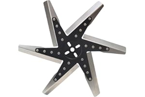 Derale Mechanical Cooling Fan, Flex, 18 in Fan, 6 Blade, 5/8 in Pilot, Universal Bolt Pattern, Steel Hub/Stainless Blades, Black/Natural, Each