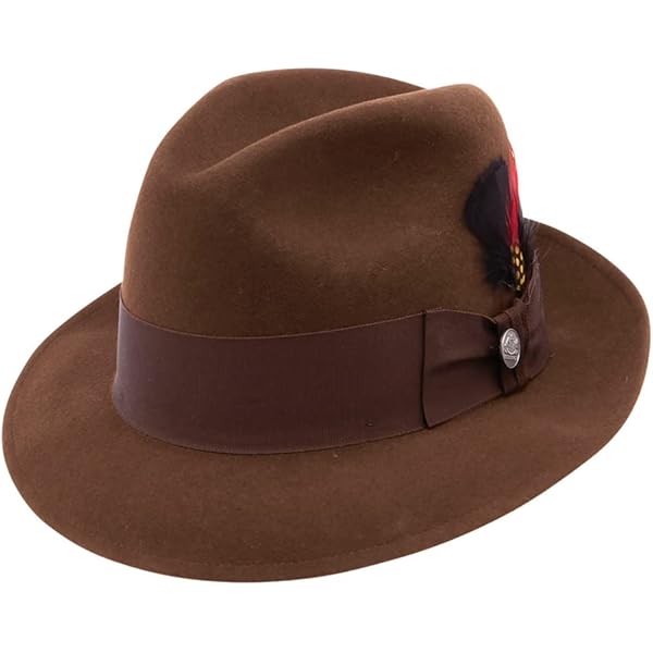 Stetson Men's Frederick Felt Fedora Hat (Caribou, 7 3/4) at Amazon