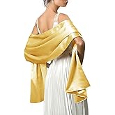 MLMW Shawls and Wraps for Evening Dresses Satin Shawl Wraps for Women Extra Long Wedding Shawls for Bridal Party