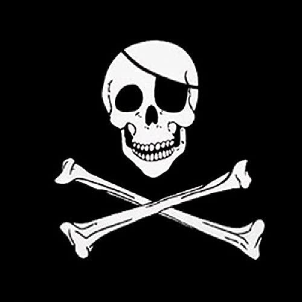 AZ FLAG - Pirate Jack Rackham Bandana Flag - 20'' x 20'' - 100% Polyester Pirates Small Banner - Fade Resistant - Vivid Colors - 20x20 in - 50x50 Cm