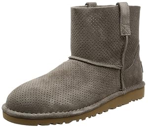 Image of UGG Women's Classic Unlined Mini Perforated Spring Boot, Mole, 8 B US