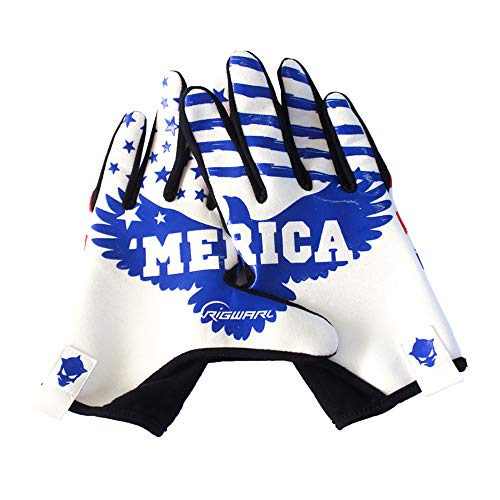 BRZSACR Bike MTB Gloves with for Off-Road Motorcycles - Mountain Climbing - Hiking and Other Outdoor Sports use, Male and Female Common (White, M) - Thumbnail 6