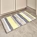 iDesign 18914 Stripz Bath, Machine Washable Microfiber Accent Rug for Bathroom, Kitchen, Bedroom, Office, Kid's Room, 21
