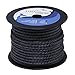 emma kites 100% UHMWPE Braided Cord Heavy Duty Abrasion Resist. Low Stretch Utility Cord for Kites Surfing Whoopie Rigging Spearfishing Kayak Survival Repair, Black 5/32