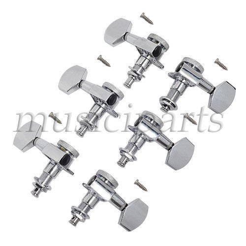6pcs 3R3L locking Tuners Pegs Machine Heads Chrome for Fender replacement
