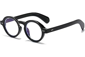 ZIMUSUN Round Frame Glasses for Women Men Small Circle Clear Lens Glasses Blue Light Non-prescription Eyeglasses