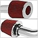 DNA MOTORING ITK-0056-RD Cold Air Intake System Red [for 03-06 Infiniti G35]