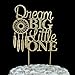 Dream Big Little One Gold Glitter Paper Baby Shower Cake Topper