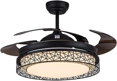 Ceiling Fans Lights Lamps Retro Modern Bird S Nest Black Folding