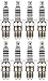 New Bosch Spark Plug 4302 Set of 8
