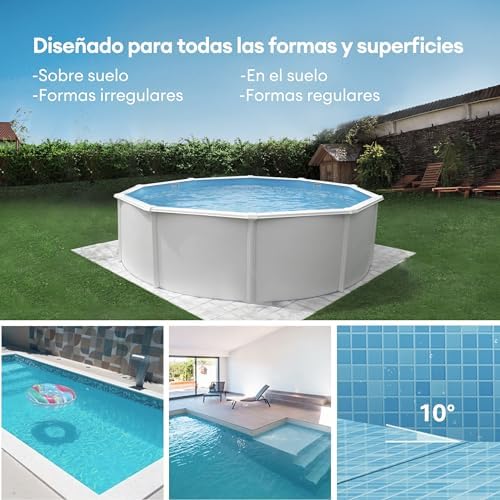 Robô Limpador de Piscinas, 90Min, 80m², Poste Livre de Recolha, Estacionamento Automático, Aspirador de Piscina Sem Fios com 2 Motores, 5200mAh, para Piscina Elevada e Subterrânea