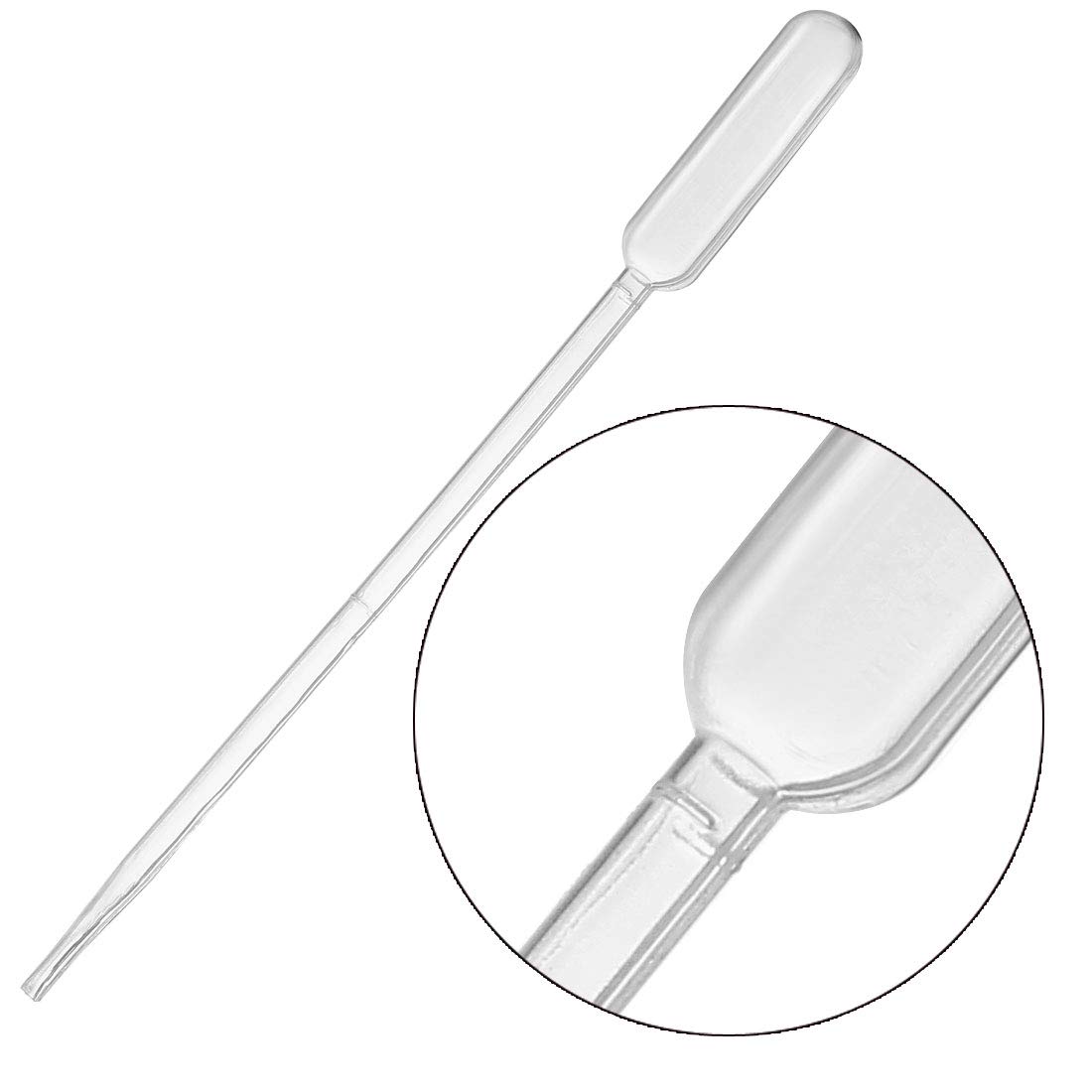 sourcing map 20 Pcs Plastic Disposable Pipettes 0.5ml, Clear Transfer Pipettes, 112mm Length, Liquid Dropper - Image 4
