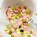 Mybbshower Gold Blush Peach Ivory Small Dot Wedding Confetti Party Decoration Pack of 17 Grams