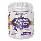 # 1 BEST Dog Probiotic Powder From Tippy Toes Pet Boutique To Relieve Diarrhea & Improve Digestion 12 strains 5 Billion CFU & Enzymes Promotes Digestive Health 120 day supply