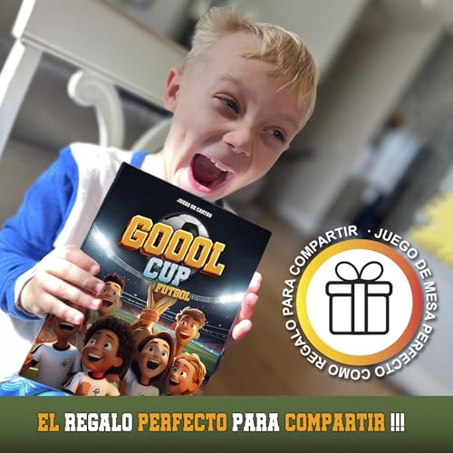 GOOOL CUP Soccer Board Games for Kids 6 7 8 9 10 11 12 Years Old - Family Card Game - Gift Football Boys and Girls - 2 to 6 Players - Great for Birthday and Christmas