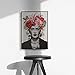 Artliving Floral Frida Kahlo Portrait Giclee Canvas Wall Art for Home Decor Wall Decor Unframed (20X25 cm)