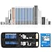 Lugoo 36 Pcs Sketch Drawing Pencil Set with Art Supplies, Peofessional Portable Assorted Charcoal Painting Pencil Art Kit with Case for Beginners & Experts, Kids & Adults